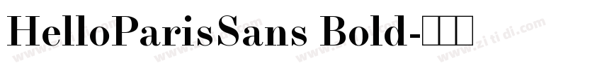 HelloParisSans Bold字体转换